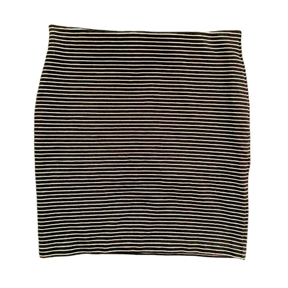 Loft Striped Stretchy Ribbed Knit Midi Skirt Size Medium
